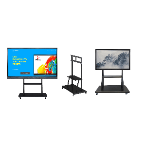 Support Mobile Stents /Pour Ecran interactif 65" /Noir 