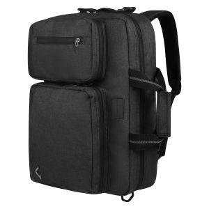 Sacoche & sac à dos VOLKANO Solitude Hybrid /2 en 1 /Noir /Pour PC portable 