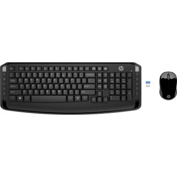 Clavier Souris HP 300 /Sans Fil /Noir /FR