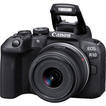 Appareil photo hybride Canon EOS R10 + objectif RF-S 18-45mm F4.5-6.3 IS STM - LCD - TFT - 2,95"