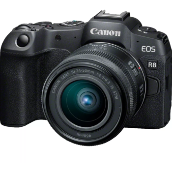 Appareil photo hybride Canon EOS R8 + objectif RF 24-50mm F4.5-6.3 IS STM