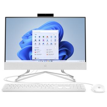 Ordinateur de Bureau HP AIO 22-dd2002nk /i3-1215U /jusqu’à 4,4 GHz /4 Go /256 Go SSD /Blanc /21.5" /FHD /Intel® Iris® Xᵉ /Windows 11 Famille