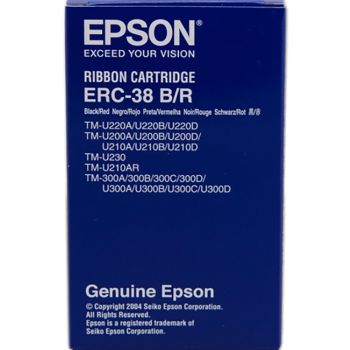 Ruban EPSON ERC 38B/R /Noir /TM300A 300B