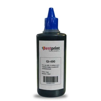 Bouteille d'encre BESTPRINT GI-490C /Cyan /70ml + 30ml Gratuit /Pour Canon 