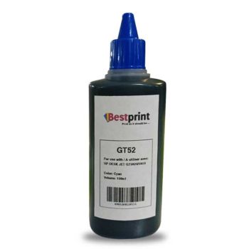 Bouteille d'encre BESTPRINT  /Cyan /70ml + 30ml Gratuit /Pour HP GT5820 - GT5810