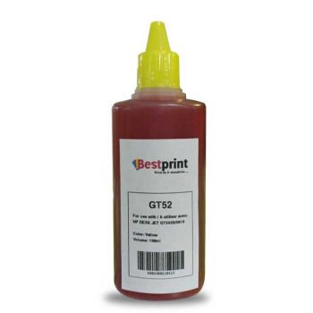 Bouteille d'encre BESTPRINT /Jaune /70ml + 30ml Gratuit /HP GT5820 - 5810 