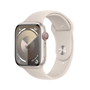 Apple Watch Series-9 - GPS + Cellular - Starlight Aluminium - 45 mm - 64 Go - Bluetooth - Apple watchOS 10