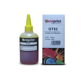 Bouteille d'encre BESTPRINT /Yellow /70 ml /HP GT 5820 - 5810 