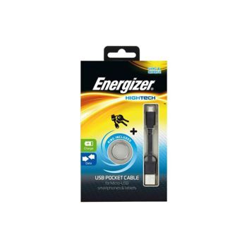Cable ENERGIZER /Noir /Pocket Data Micro USB /USB 2.0 - Micro USB /8cm