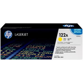 Toner HP LaserJet d'origine HP 122A - Jaune - 4000 pages - Hp Color LaserJet 2550, 2550L, 2550LN , 2550N , 2800 , 2820 , 2840