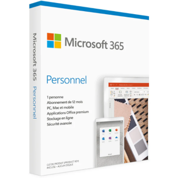 Microsoft Office 365 Personal Français - 1 an - 1 PC 