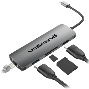 Cable VOLKANO X Multi series /USB Type C - HDMI - USB 3.0 -LAN -Card