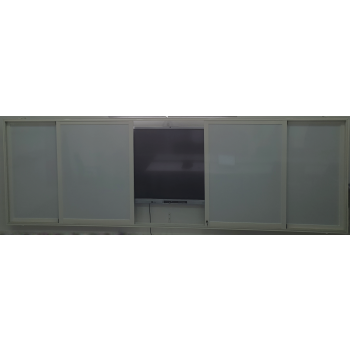 TABLEAU BLANC COULISSANT POUR ÉCRAN INTERACTIF 86"